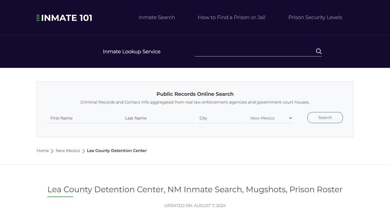 Lea County Detention Center, NM Inmate Search, Mugshots, Prison Roster